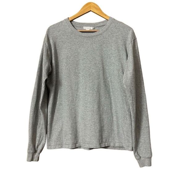 GOOD AMERICAN Long Sleeve Crew Neck T-Shirt Gray Heather size 1\2 - Picture 3 of 13